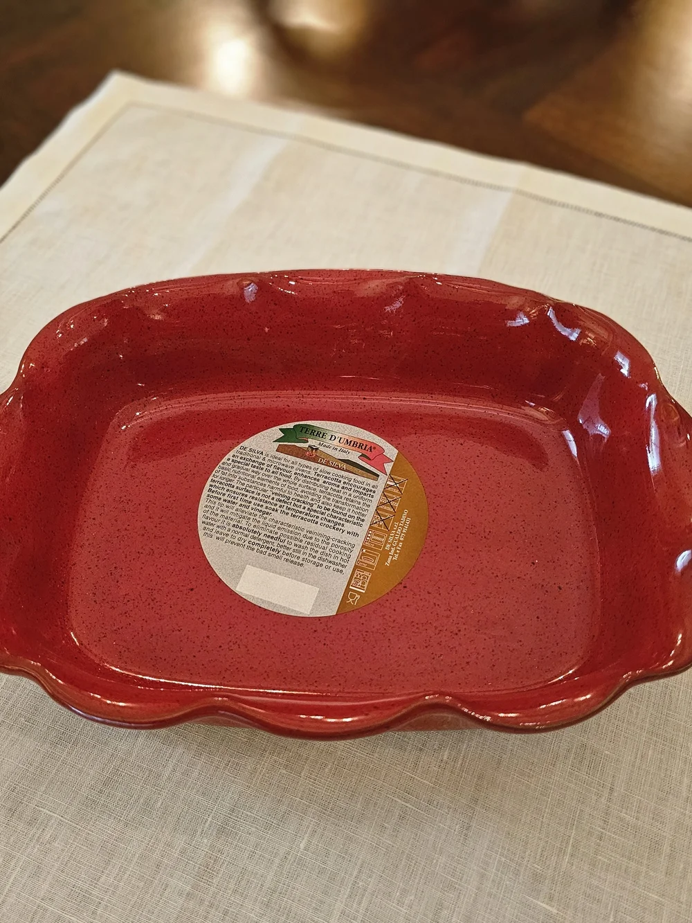 De Silva Terre D'Umbria Red Terracotta Rectangular Baking Dish 10.5×7.5